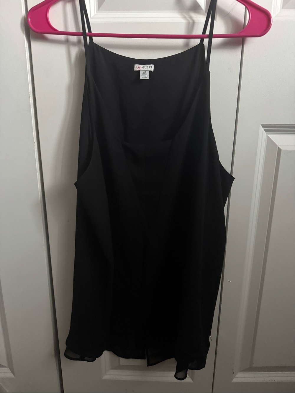 ⭐️2 for $20⭐️ 
GUESS Black Spaghetti-Strap Mini Slip Top